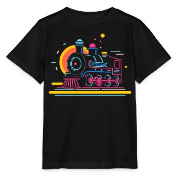 Caricature ferroviaire - T-shirt bio MINI CREATOR Stanley/Stella Enfant - noir - Devant - Mikhail (115cm)