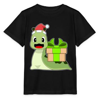 Paquet de Noël Escargot - T-shirt bio MINI CREATOR Stanley/Stella Enfant - noir - Devant - Mikhail (115cm)