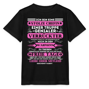 PROUD OF A TROOP OF INGENIOUS MADMEN - Stanley/Stella MINI CREATOR Kids’ T-Shirt - black - Front - Mikhail (115cm)
