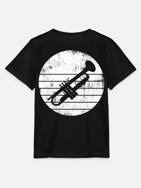 Trompete Skizze - Stanley/Stella Kinder T-Shirt MINI CREATOR - Schwarz