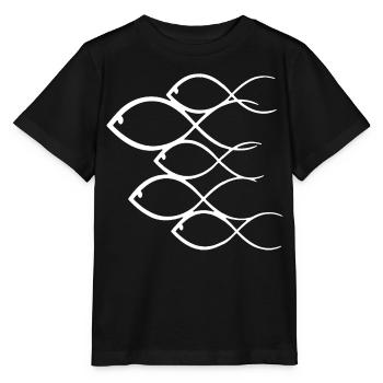 Schwarm Weißfische - Stanley/Stella Kinder T-Shirt MINI CREATOR  - Schwarz - Vorne - Mikhail (115cm)