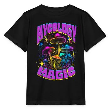 Mushroom Pickers Mushroom Growers Mycology Magic - Stanley/Stella MINI CREATOR Kids’ T-Shirt - black - Front - Mikhail (115cm)