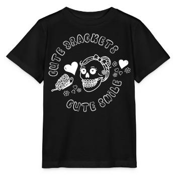 Zahnspange Mädchen cool goth - Stanley/Stella Kinder T-Shirt MINI CREATOR  - Schwarz - Vorne - Mikhail (115cm)