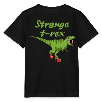 étrange tyrannosaure - T-shirt bio MINI CREATOR Stanley/Stella Enfant - noir - Devant - Mikhail (115cm)