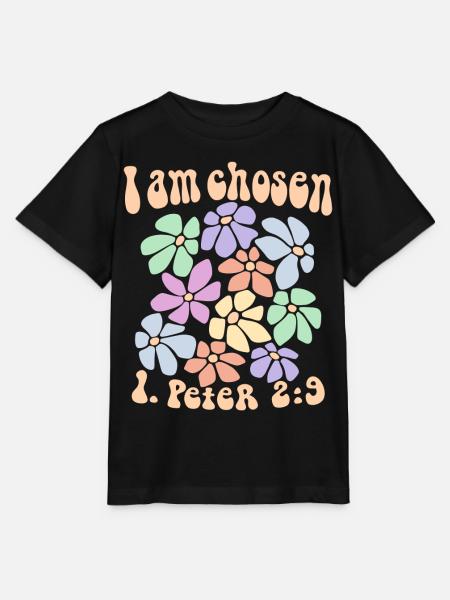 Jesus Gott Bibelvers Retro Christlich I am chosen - Stanley/Stella Kinder T-Shirt MINI CREATOR - Schwarz