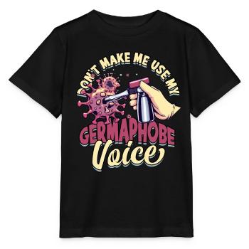 Nuclear phobia Mysophobia - Stanley/Stella MINI CREATOR Kids’ T-Shirt - black - Front - Mikhail (115cm)