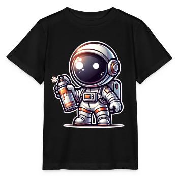 Graffiti Sprayer Astronaut - Stanley/Stella MINI CREATOR Kids’ T-Shirt - black - Front - Mikhail (115cm)