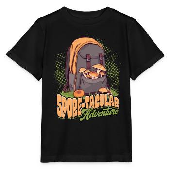 Pilzsammler Pilzzüchter Spore-tacular Adventures - Stanley/Stella Kinder T-Shirt MINI CREATOR  - Schwarz - Vorne - Mikhail (115cm)