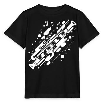 Flöte Streetart - Stanley/Stella Kinder T-Shirt MINI CREATOR  - Schwarz - Vorne - Mikhail (115cm)