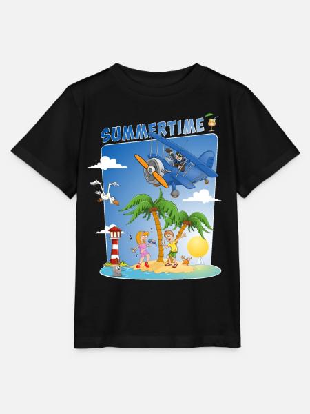 Buntes und fröhliches Sommerbild - Stanley/Stella Kinder T-Shirt MINI CREATOR - Schwarz