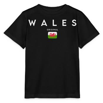 Flagge von Wales, walisischer Stolz - Stanley/Stella Kinder T-Shirt MINI CREATOR  - Schwarz - Vorne - Mikhail (115cm)