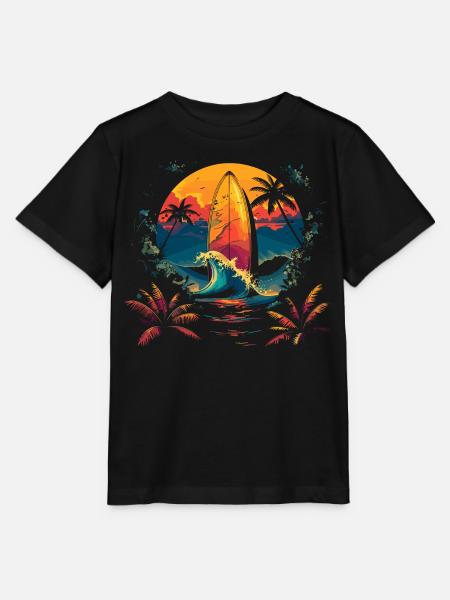 Surf - T-shirt bio MINI CREATOR Stanley/Stella Enfant - noir