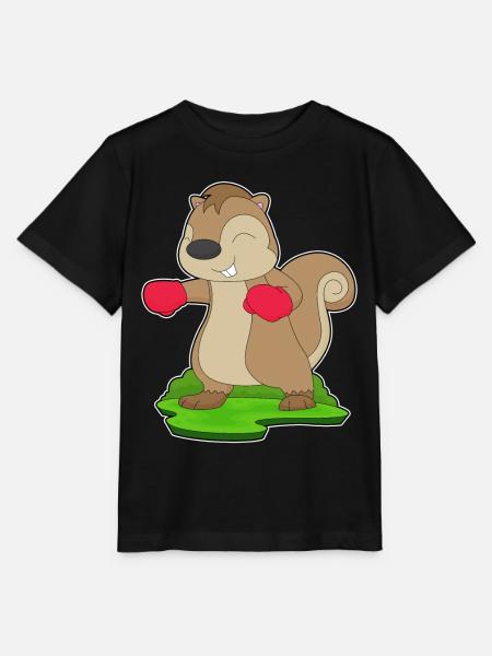 Eichhörnchen Boxer Boxhandschuhe Boxen - Stanley/Stella Kinder T-Shirt MINI CREATOR  - Schwarz