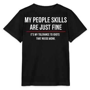 Mes compétences relationnelles sont très bien - T-shirt bio MINI CREATOR Stanley/Stella Enfant - noir - Devant - Mikhail (115cm)