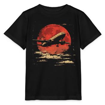 Avion Vaporwave - T-shirt bio MINI CREATOR Stanley/Stella Enfant - noir - Devant - Mikhail (115cm)