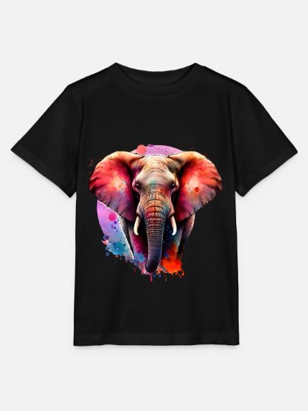 Elefant - Stanley/Stella Kinder T-Shirt MINI CREATOR - Schwarz