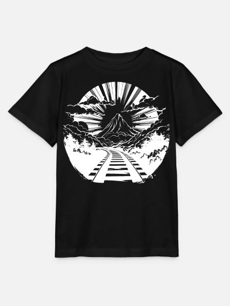 Eisenbahn Grafik - Stanley/Stella Kinder T-Shirt MINI CREATOR - Schwarz