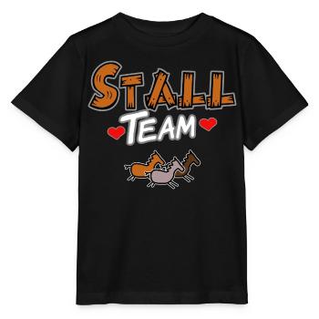 Team im Stall Pferde - Stanley/Stella Kinder T-Shirt MINI CREATOR  - Schwarz - Vorne - Mikhail (115cm)