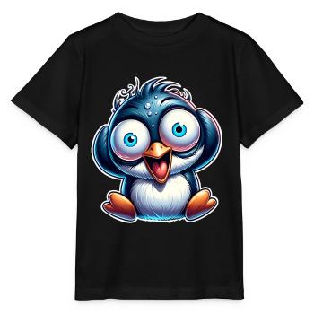 Pinguin Crazy - Stanley/Stella Kinder T-Shirt MINI CREATOR  - Schwarz - Vorne - Mikhail (115cm)
