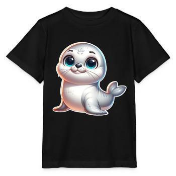Seal seal - Stanley/Stella MINI CREATOR Kids’ T-Shirt - black - Front - Mikhail (115cm)