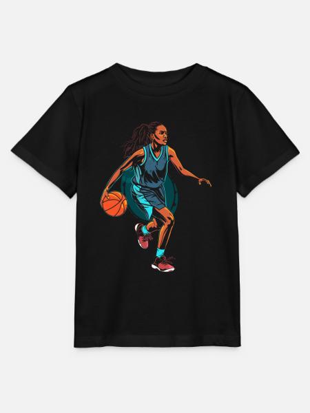 Basketballerin - Stanley/Stella Kinder T-Shirt MINI CREATOR - Schwarz