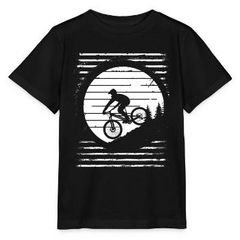 Dessin de vététiste - T-shirt bio MINI CREATOR Stanley/Stella Enfant - noir - Devant - Mikhail (115cm)