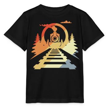 Railway Retro Style - Stanley/Stella MINI CREATOR Kids’ T-Shirt - black - Front - Mikhail (115cm)