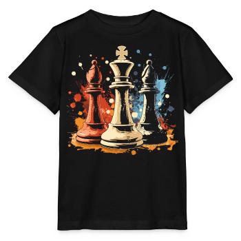Chess Bishop and King Graffiti - Stanley/Stella MINI CREATOR Kids’ T-Shirt - black - Front - Mikhail (115cm)