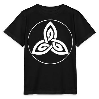 Fleur celte blanche - T-shirt bio MINI CREATOR Stanley/Stella Enfant - noir - Devant - Mikhail (115cm)