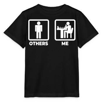Figurine allumette d’échecs - T-shirt bio MINI CREATOR Stanley/Stella Enfant - noir - Devant - Mikhail (115cm)