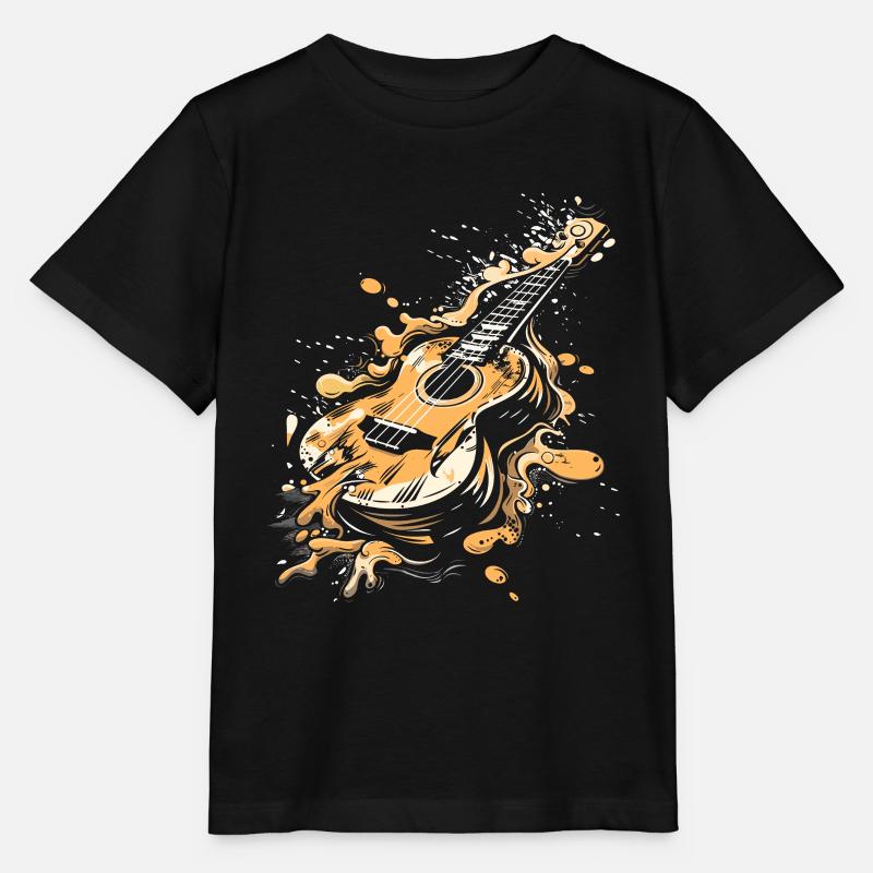 Ukulele Graffiti - Stanley/Stella Kinder T-Shirt MINI CREATOR  - Schwarz