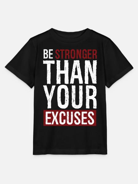 be stronger than your excuses - Stanley/Stella Kinder T-Shirt MINI CREATOR - Schwarz