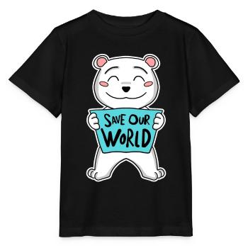 Bär Climate Climate Protection Protection - Stanley/Stella MINI CREATOR Kids’ T-Shirt - black - Front - Mikhail (115cm)