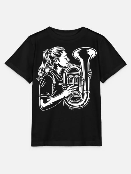 Tuba Spielerin - Stanley/Stella Kinder T-Shirt MINI CREATOR - Schwarz