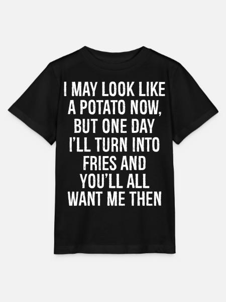 I may look like a potato now but one day - Stanley/Stella MINI CREATOR Kids’ T-Shirt - black
