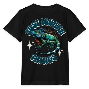 Iguane - T-shirt bio MINI CREATOR Stanley/Stella Enfant - noir - Devant - Mikhail (115cm)