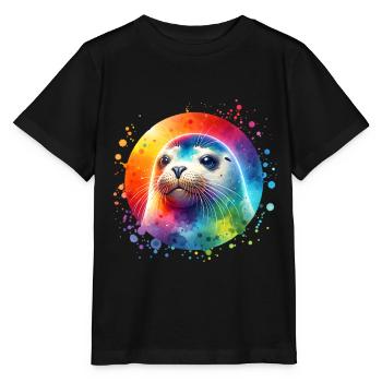 Seal seal - Stanley/Stella MINI CREATOR Kids’ T-Shirt - black - Front - Mikhail (115cm)