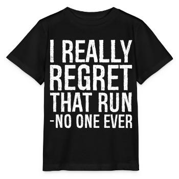 Je regrette vraiment que personne n’ait jamais couru - T-shirt bio MINI CREATOR Stanley/Stella Enfant - noir - Devant - Mikhail (115cm)