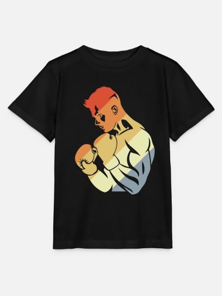 Retro Boxer - Stanley/Stella Kinder T-Shirt MINI CREATOR - Schwarz