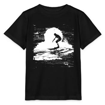 Croquis de surf - T-shirt bio MINI CREATOR Stanley/Stella Enfant - noir - Devant - Mikhail (115cm)