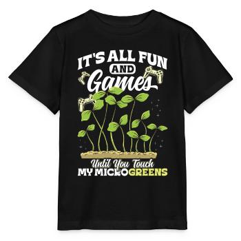 Micro-pousses Micro-pousses - T-shirt bio MINI CREATOR Stanley/Stella Enfant - noir - Devant - Mikhail (115cm)