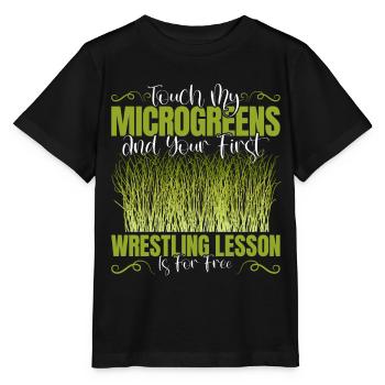 Micro-pousses Micro-pousses - T-shirt bio MINI CREATOR Stanley/Stella Enfant - noir - Devant - Mikhail (115cm)
