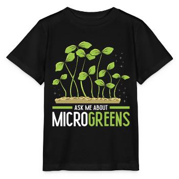 Micro-pousses Micro-pousses - T-shirt bio MINI CREATOR Stanley/Stella Enfant - noir - Devant - Mikhail (115cm)