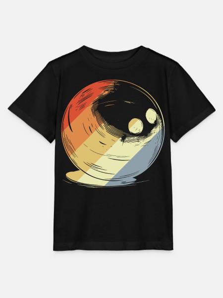 Oldschool Bowlingkugel - Stanley/Stella Kinder T-Shirt MINI CREATOR - Schwarz