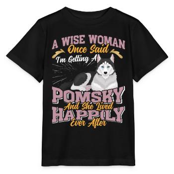 Chien disant chien chien - T-shirt bio MINI CREATOR Stanley/Stella Enfant - noir - Devant - Mikhail (115cm)