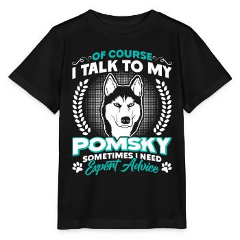 Chien disant chien chien - T-shirt bio MINI CREATOR Stanley/Stella Enfant - noir - Devant - Mikhail (115cm)
