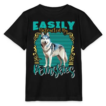 Chien disant chien chien - T-shirt bio MINI CREATOR Stanley/Stella Enfant - noir - Devant - Mikhail (115cm)