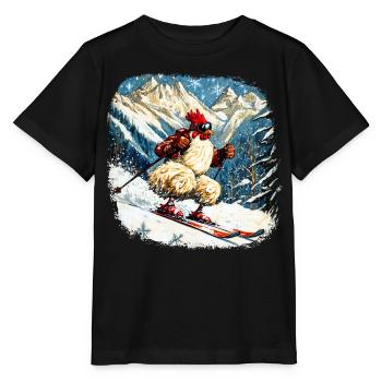 Poulet de ski - T-shirt bio MINI CREATOR Stanley/Stella Enfant - noir - Devant - Mikhail (115cm)