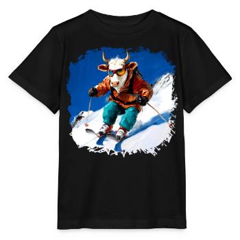 Ski des vaches - T-shirt bio MINI CREATOR Stanley/Stella Enfant - noir - Devant - Mikhail (115cm)