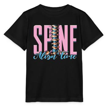 Chiropractor Physical Therapist Spine Align Time - Stanley/Stella MINI CREATOR Kids’ T-Shirt - black - Front - Mikhail (115cm)